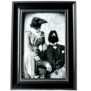 Beautiful Gothic Raven Couple Oddity Emo Punk Rock Goth Black Framed Photo Print